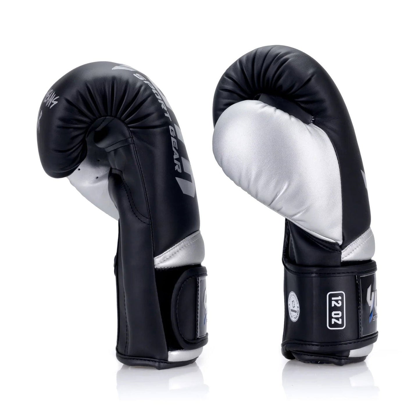 Yuth Muay Thai Boxing Gloves - Supportive Black-Silver