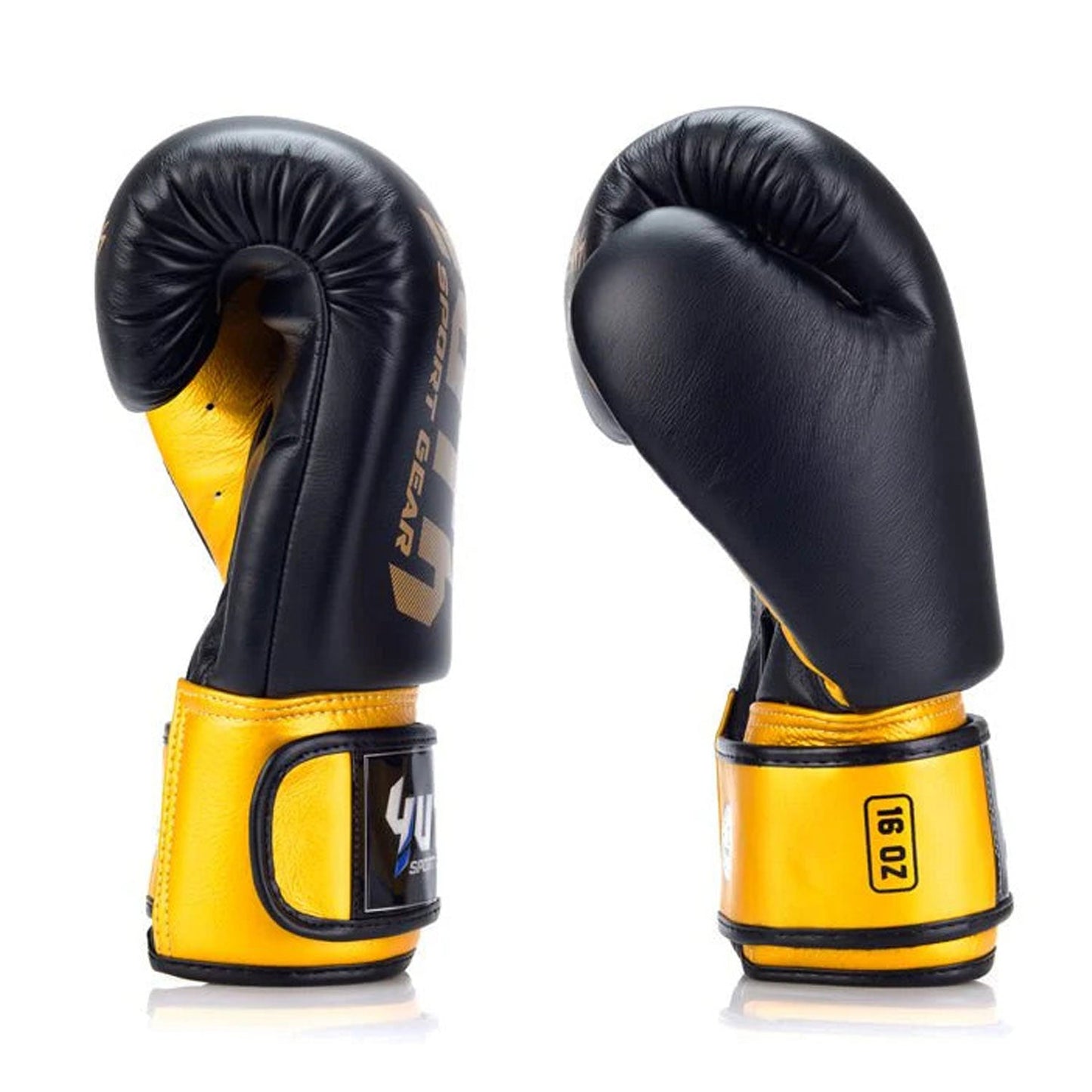Yuth Muay Thai Boxing Gloves - Gold Line Black-Gold