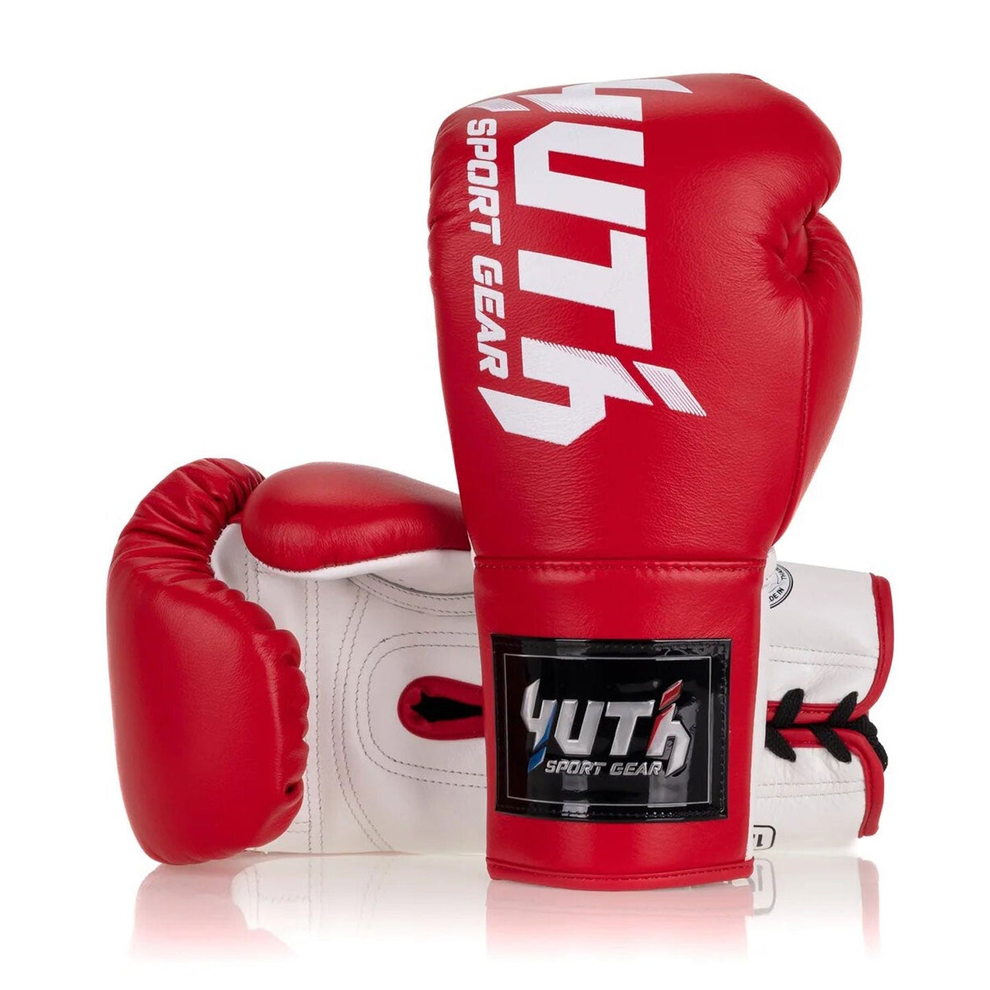 Yuth Muay Thai Boxing Gloves - Lace-Up Red-White