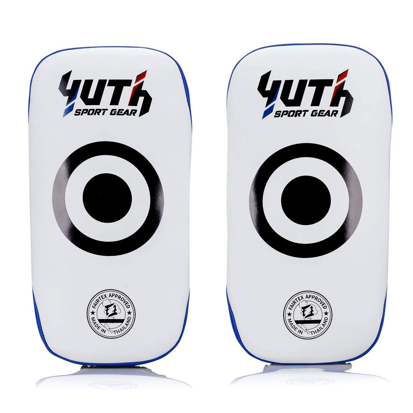 Yuth Muay Thai Thai Kick Boxing Pads White-Blue-Red