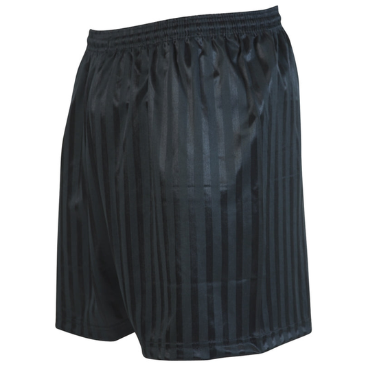 Junior Precision striped continental football shorts with athletic fit and vibrant design, suitable for sporting activities.