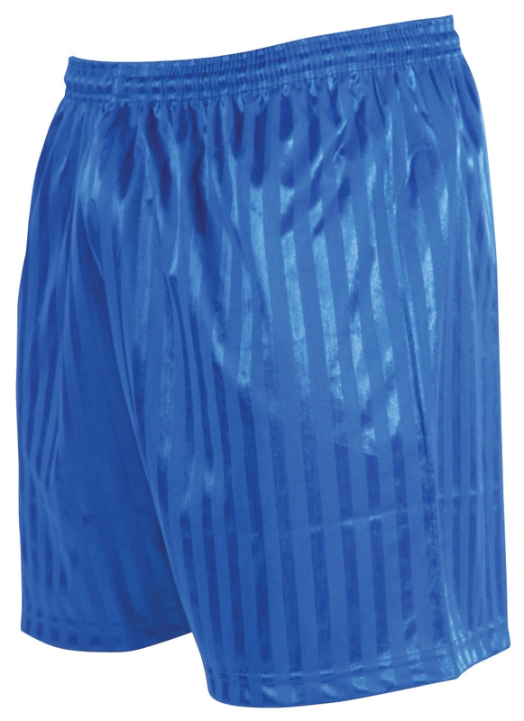 Junior Precision striped Continental football shorts with sporty design, made for active play and comfortable fit.