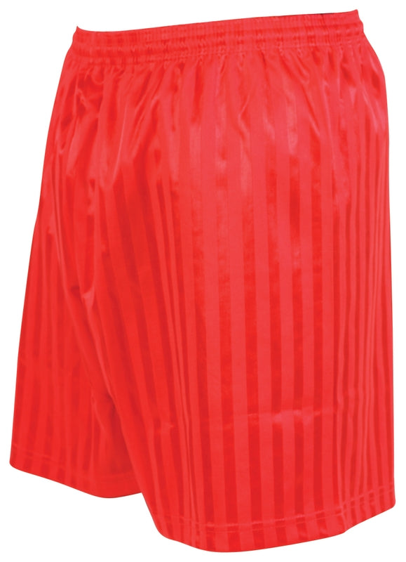 Junior Precision striped continental football shorts showing navy, white, and red patterns for sports and active wear.