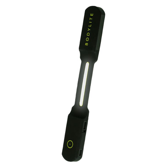 Bodylite NightViz USB-C rechargeable safety light from Bodylite Gear, showing a compact, bright LED safety light suitable for sporting goods.