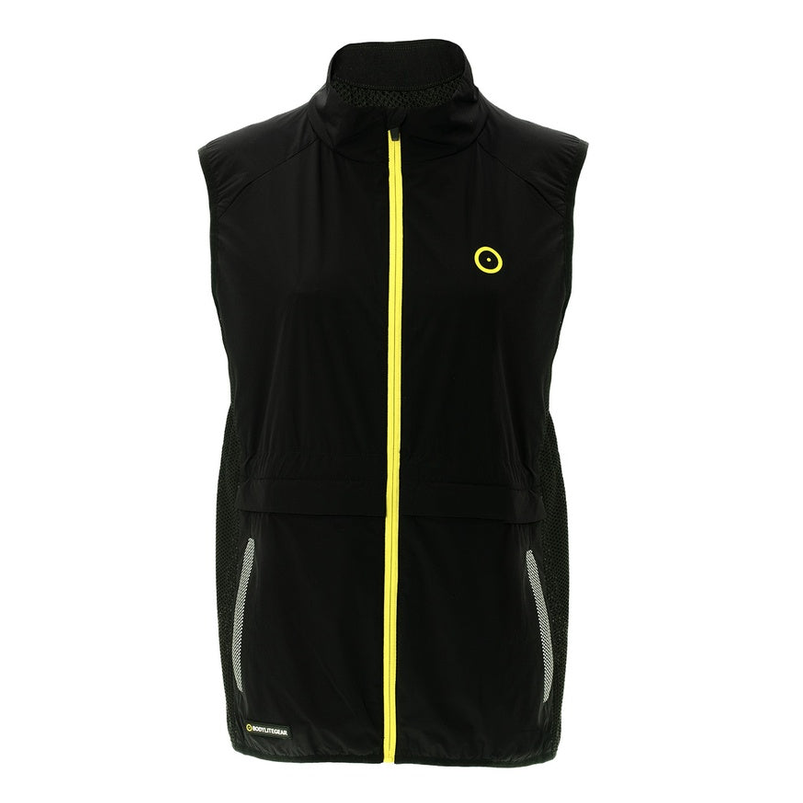 Bodylite NightViz Gilet by Bodylite Gear, high-visibility sporting vest with reflective panels for night outdoor activities.