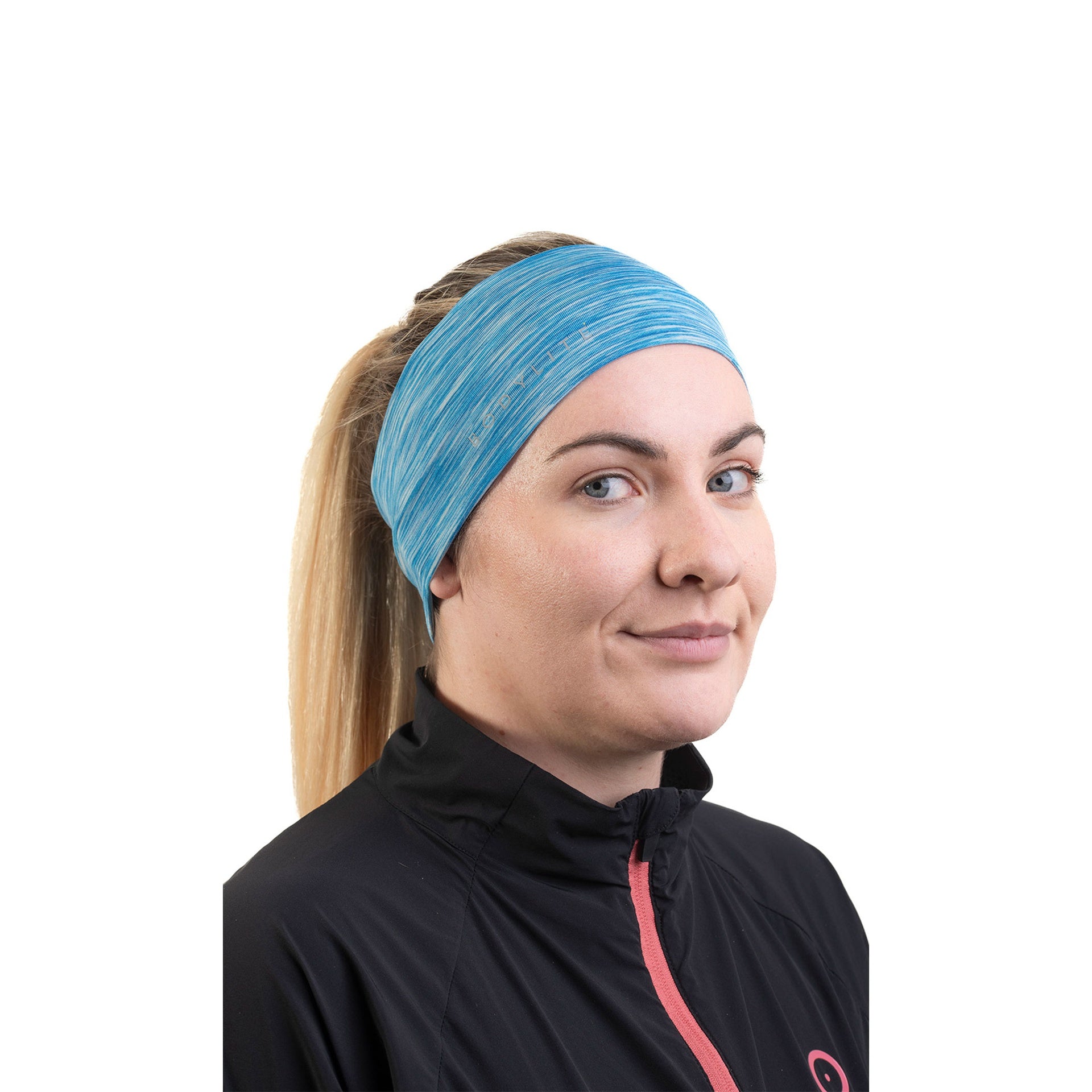 Bodylite Gear summer running headband made of lightweight, moisture-wicking fabric with a snug fit, suitable for athletic activities.