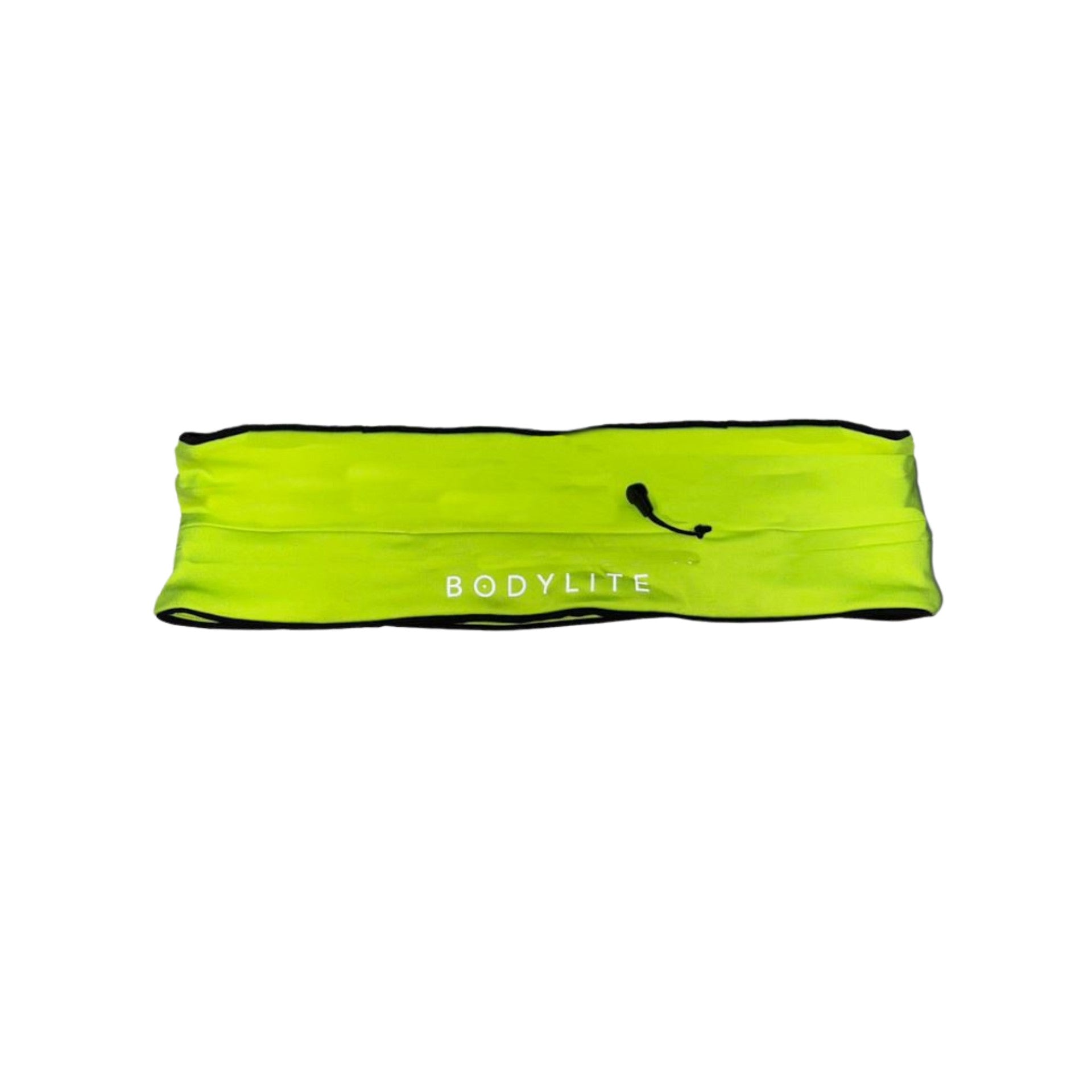 Bodylite Gear compression waist belt for sports, shown in black, with adjustable straps and snug fit for athletic support.
