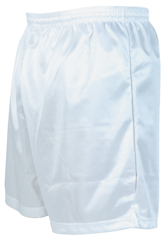 Junior Precision Micro-stripe Football Shorts in blue with white stripes, designed for sports and active wear.