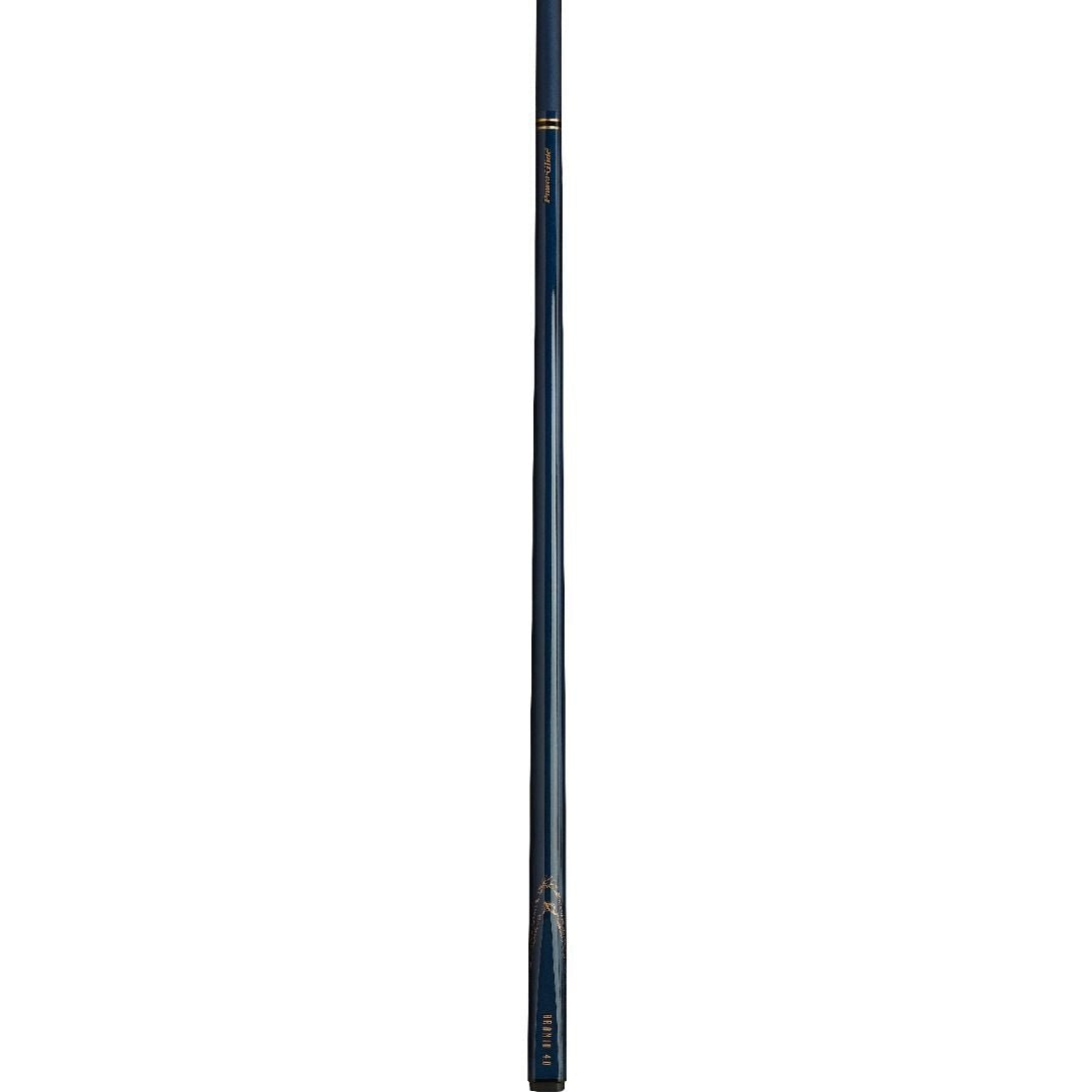 PowerGlide Aramid Graphite Snooker Cue 2 Piece 57" 10mm Tip Blue Rose Gold