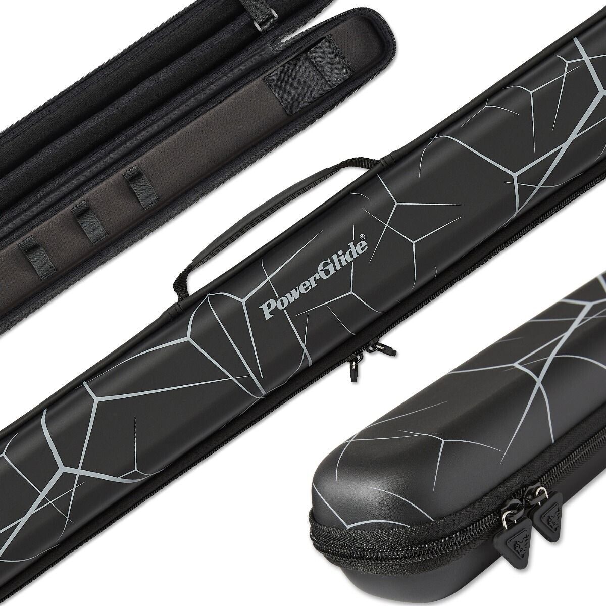 PowerGlide Snooker Svartur Noir 2 piece Cue Case