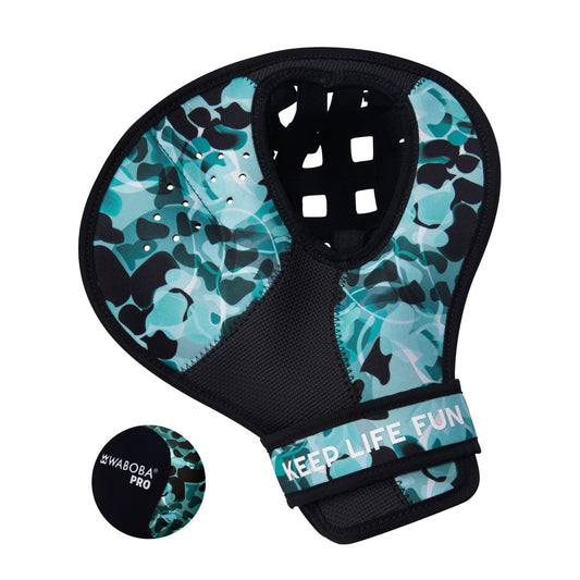 Waboba Catch Neoprene Water Glove with Pro Ball for swimming and water games, featuring a neoprene glove and a bright Pro Ball.