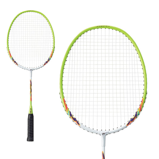 Yonex Muscle Power 2 Junior badminton racket with lightweight frame and grip suitable for young players.