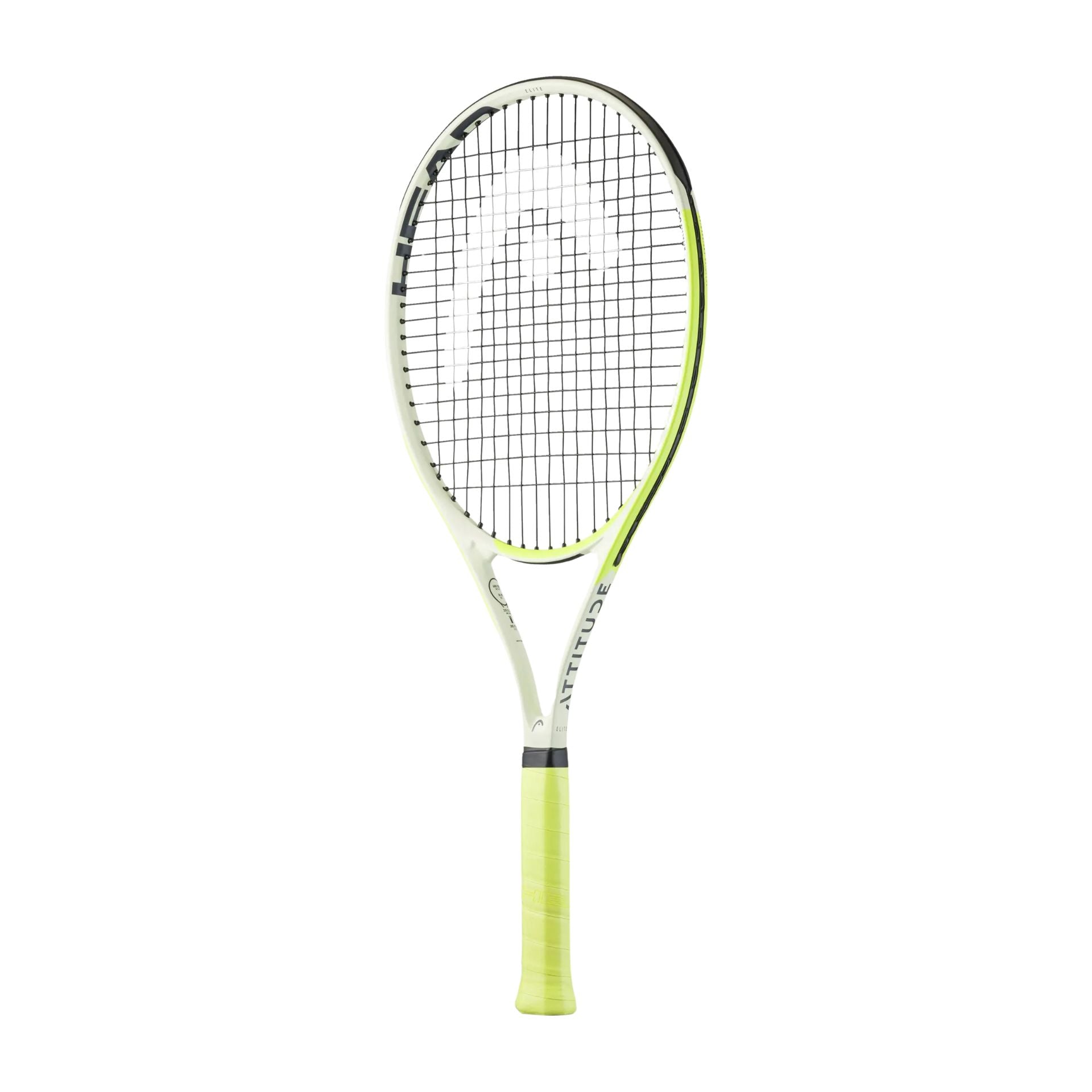 Head MX Attitude Elite tennis racket with Grip 3, showcasing the sleek design and grip details for optimal performance.