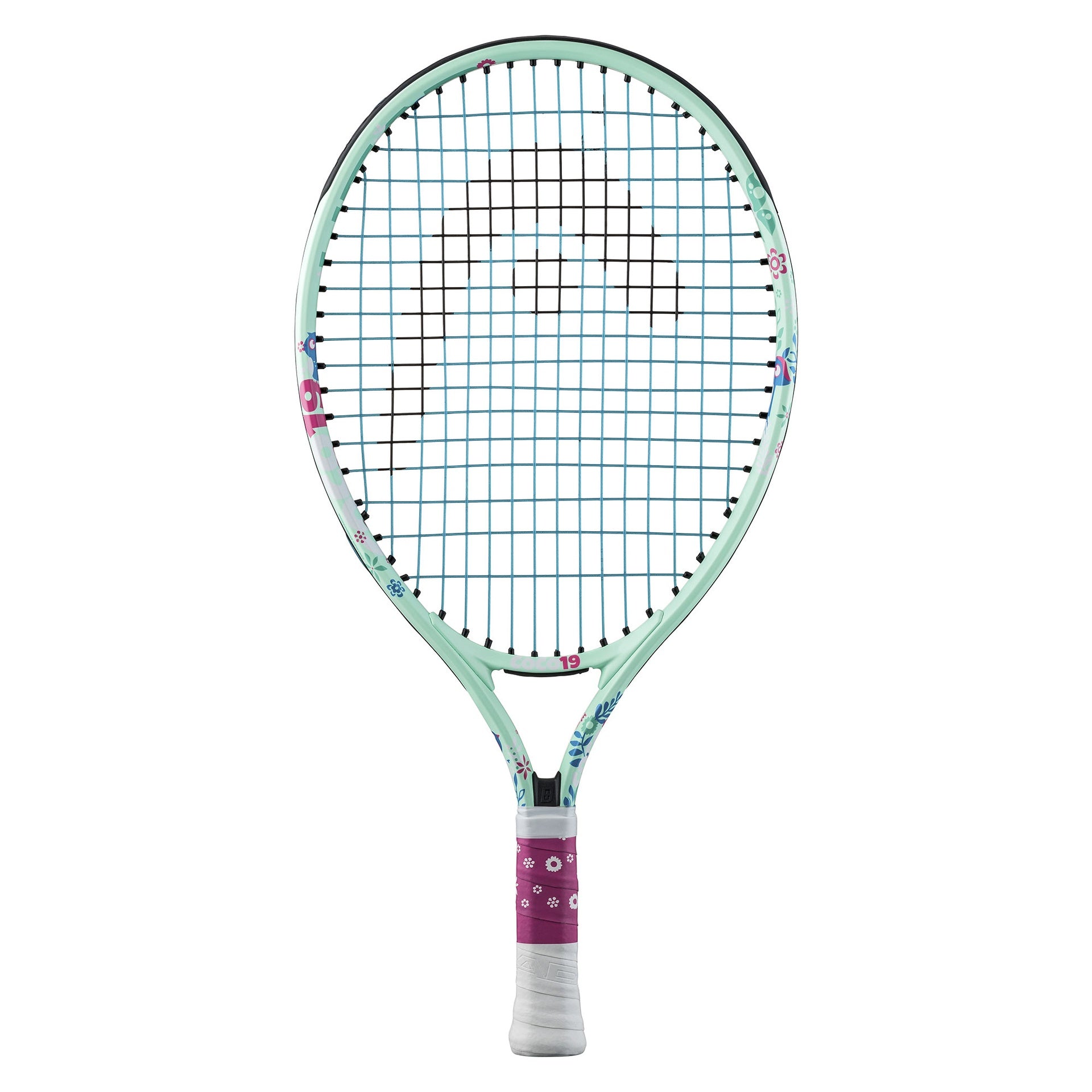 Head Coco Junior tennis racket for kids, featuring lightweight frame and colorful design, ideal for young players learning tennis.