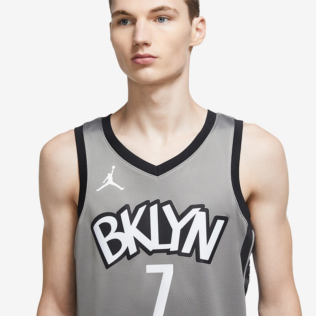 Nike NBA Brooklyn Nets Kevin Durant 2020 Swingman youth basketball jersey, front view with team and player details