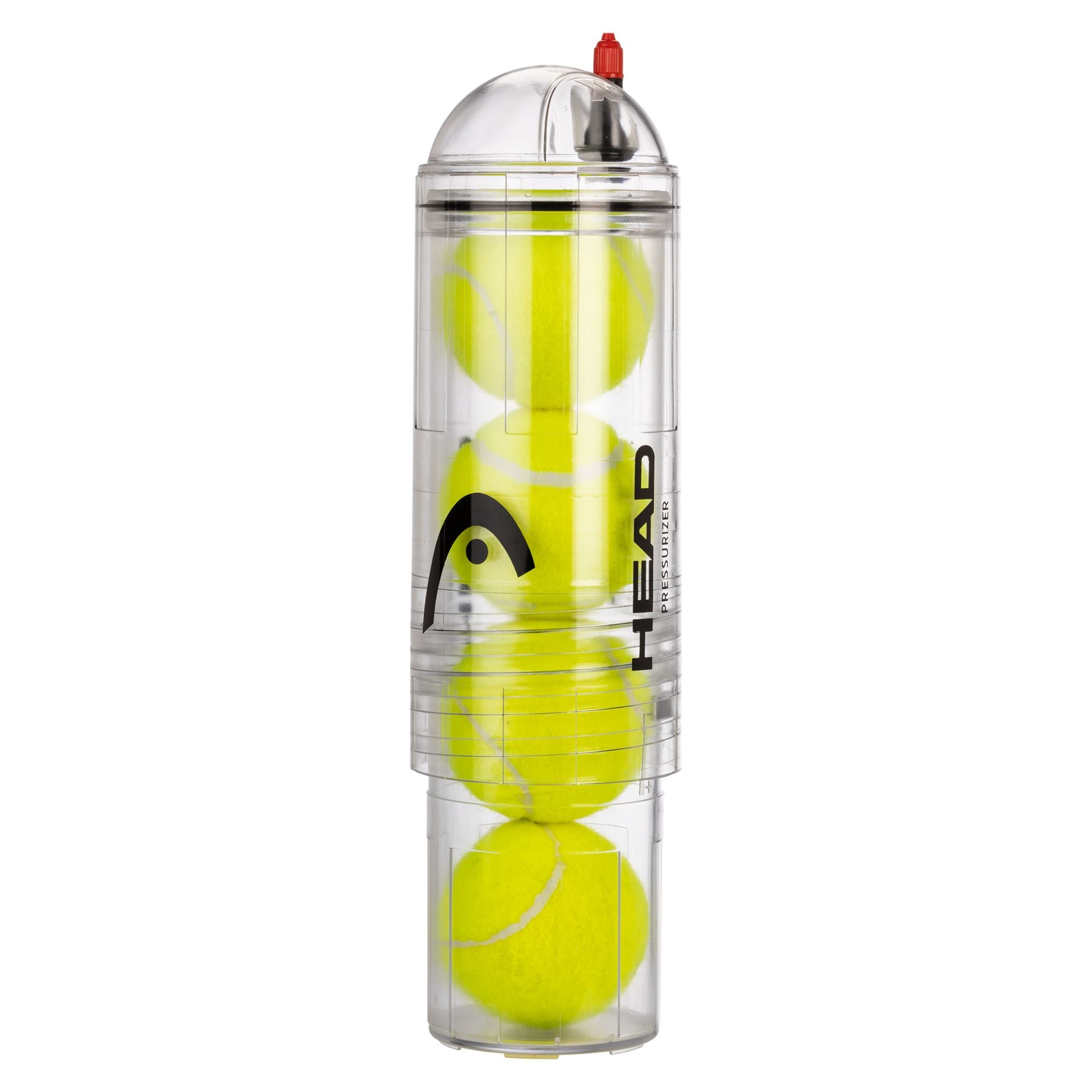 Head X4 Pump Ball Pressuriser for sporting goods, showing the compact device with pressure gauge and hose for tennis and sports balls.