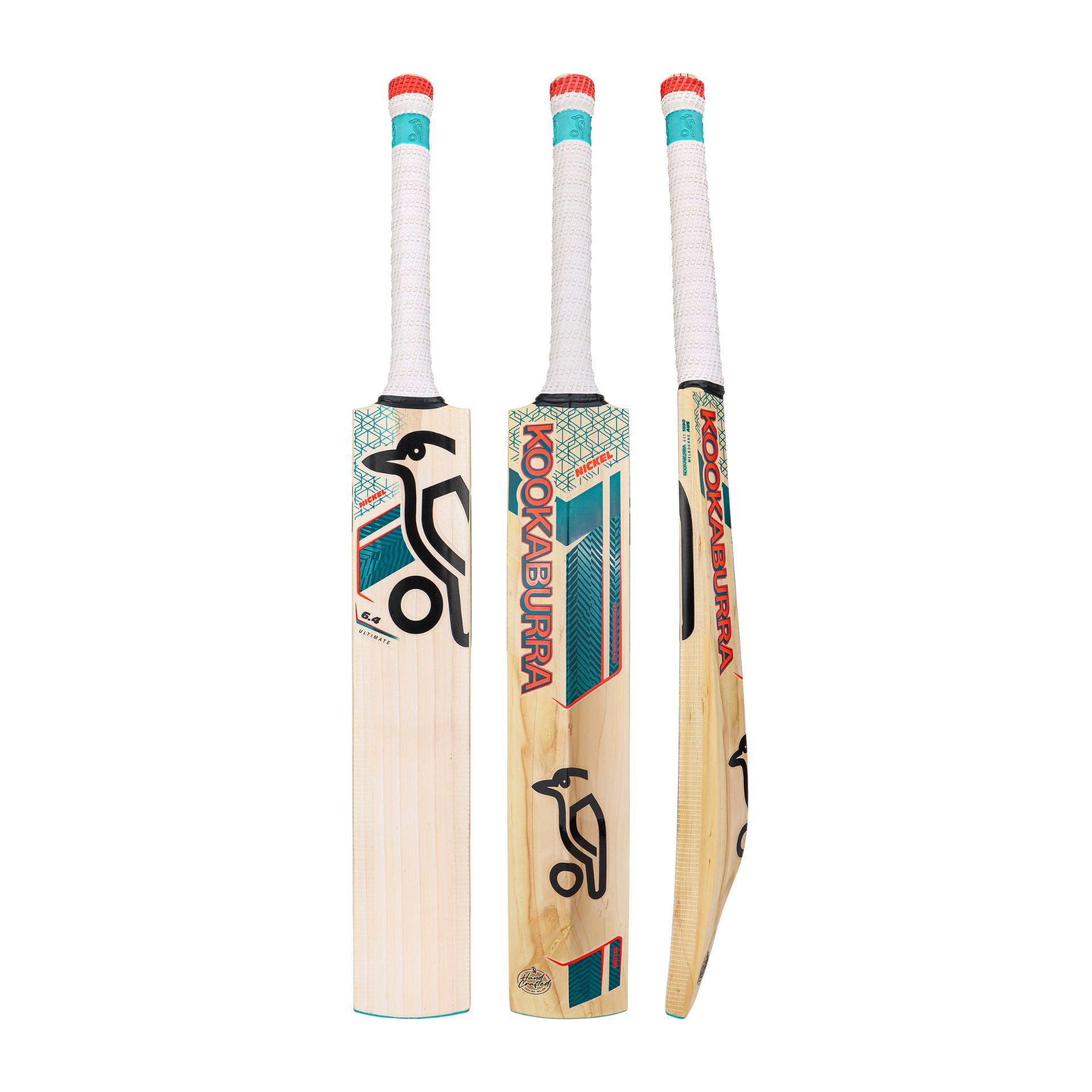 Kookaburra Nickel 6.4 Ultimate cricket bat with wooden blade and grip, designed for competitive cricket players.