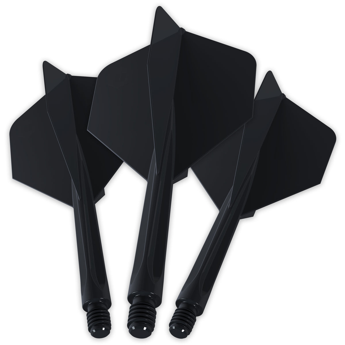 Unicorn Forge All-In-One Flight and Shaft for sporting goods, showing a close-up of the flight and shaft components.