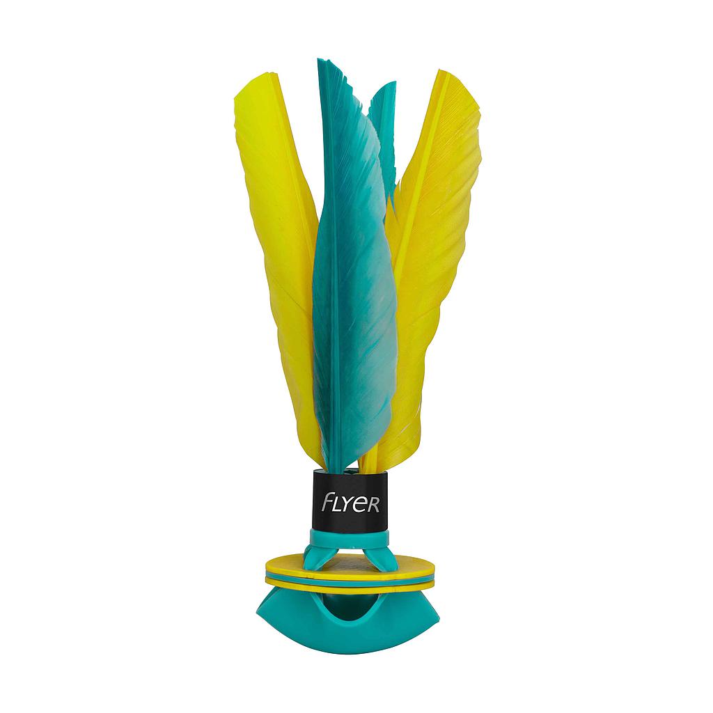 Green Wabora Flyer Hacky Sack shuttlecock for recreational sports, made by Waboba, designed for casual juggling and footbag play.