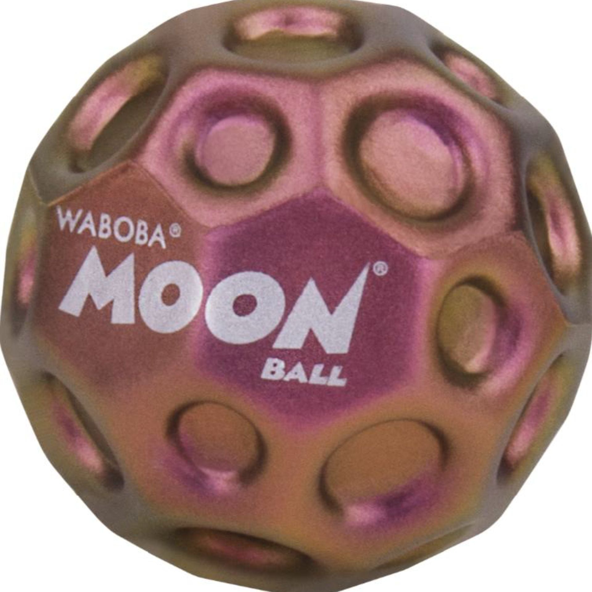 Waboba Iridescent Moon Ball for outdoor play, shiny spherical sporting goods ball with shimmering iridescent surface.
