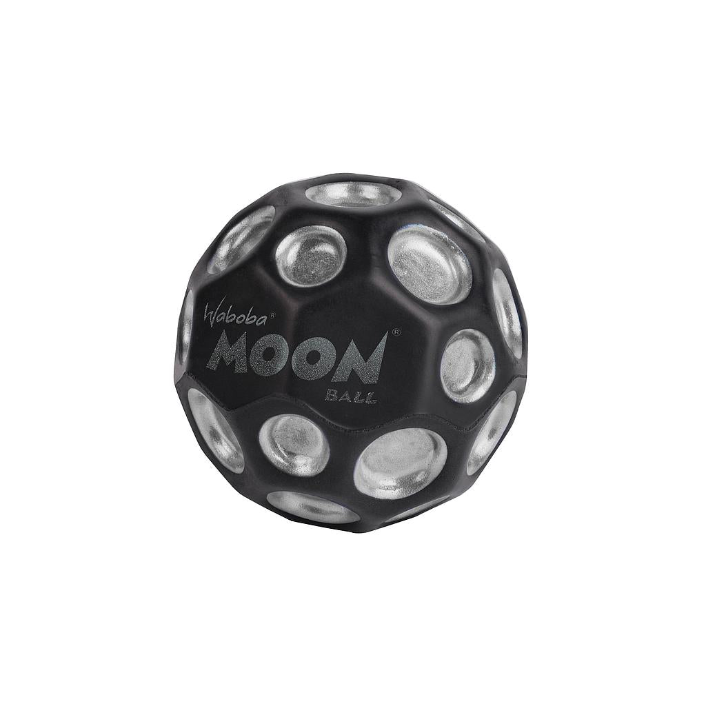Waboba Dark Side of Moon ball for outdoor sports, featuring a black and moon-themed design, suitable for beach or park play.