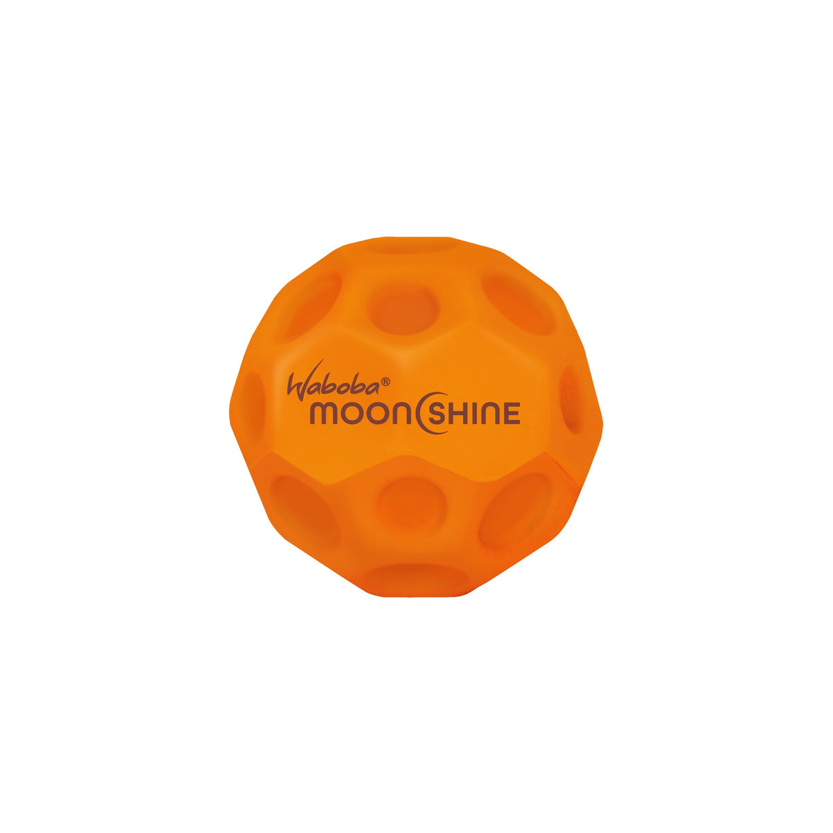 Waboba Moon Shine Light Up Bouncing Ball in black with glowing surface, designed for outdoor play and nighttime fun.