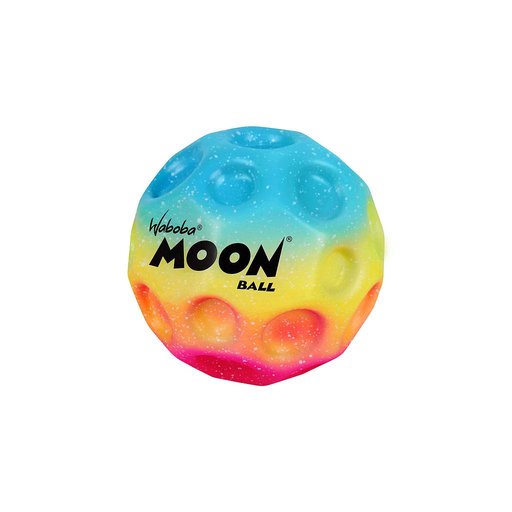 Waboba Gradient Moon Ball, colorful rubber sport ball designed for outdoor play and bouncing activities.