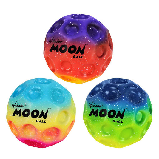 Waboba Gradient Moon Ball in assorted colors, a versatile outdoor sporting goods ball for bouncing and playing activities.