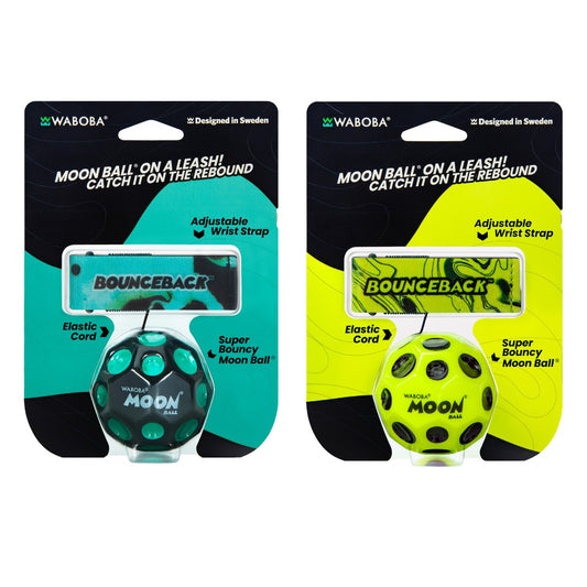 Waboba Bounceback sporting goods ball with bright colors and durable design for outdoor bouncing fun.