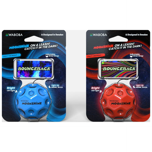 Waboba LED Bounceback sports ball with glowing LED lights, designed for outdoor play and nighttime fun.