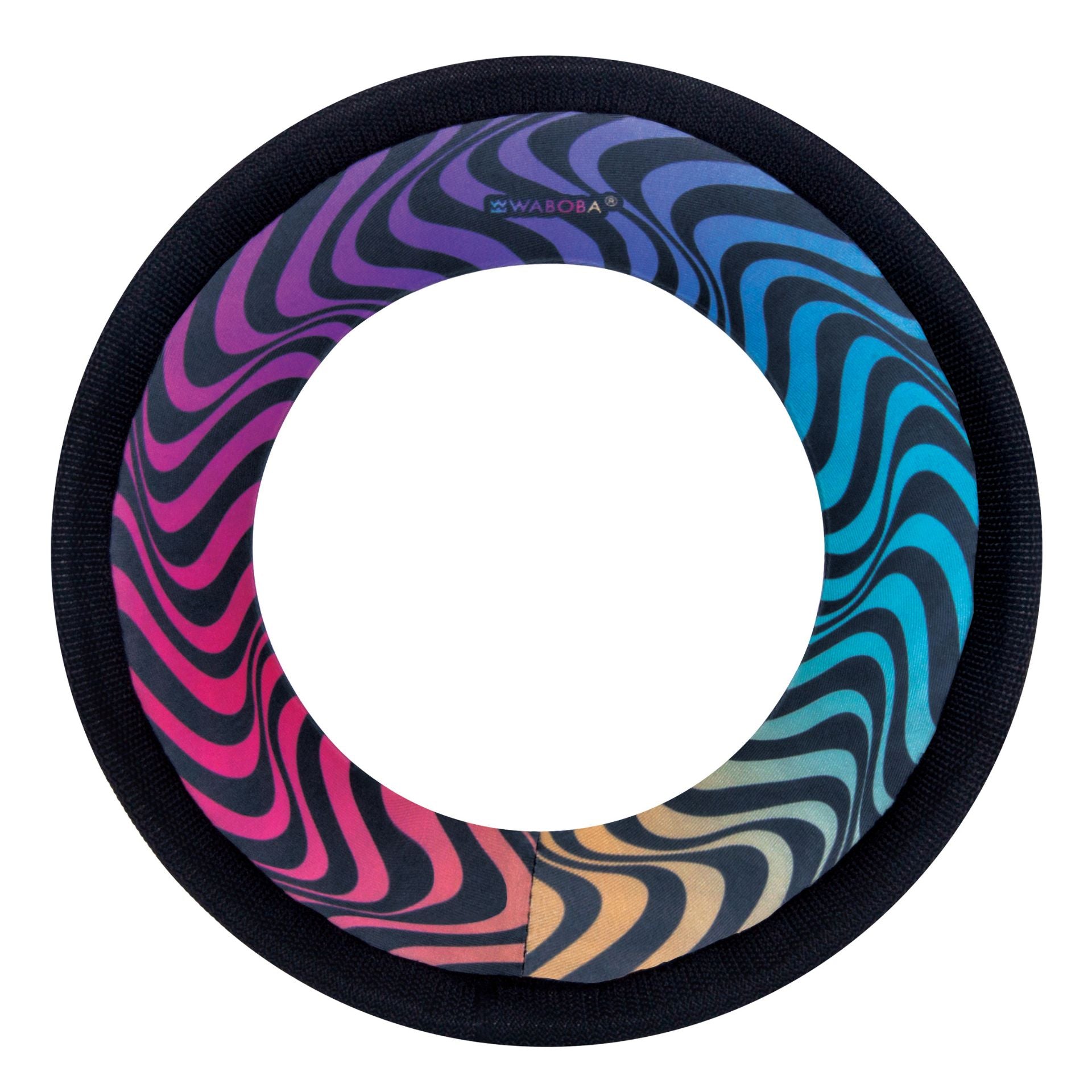 Waboba Big Ring 12-inch flying disc for outdoor play, featuring a colorful, lightweight design perfect for sports and fun activities.