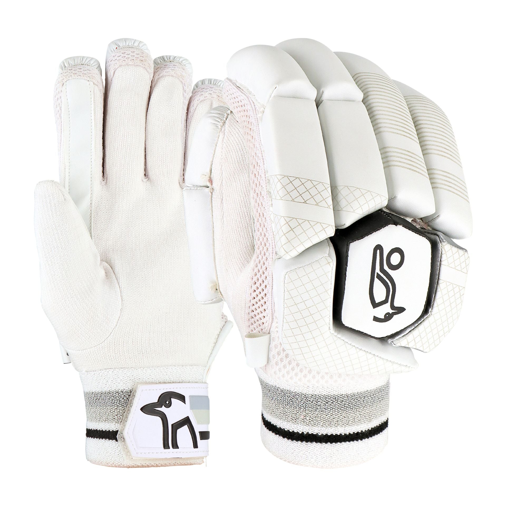 Kookaburra Ghost 6.1 batting gloves with padded fingers and breathable material, designed for cricket players.