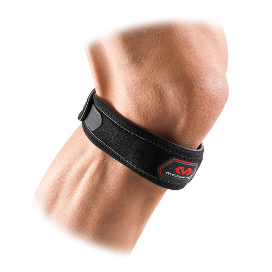 McDavid Knee Strap Patella support with adjustable strap for knee stabilization and relief during sports activities.