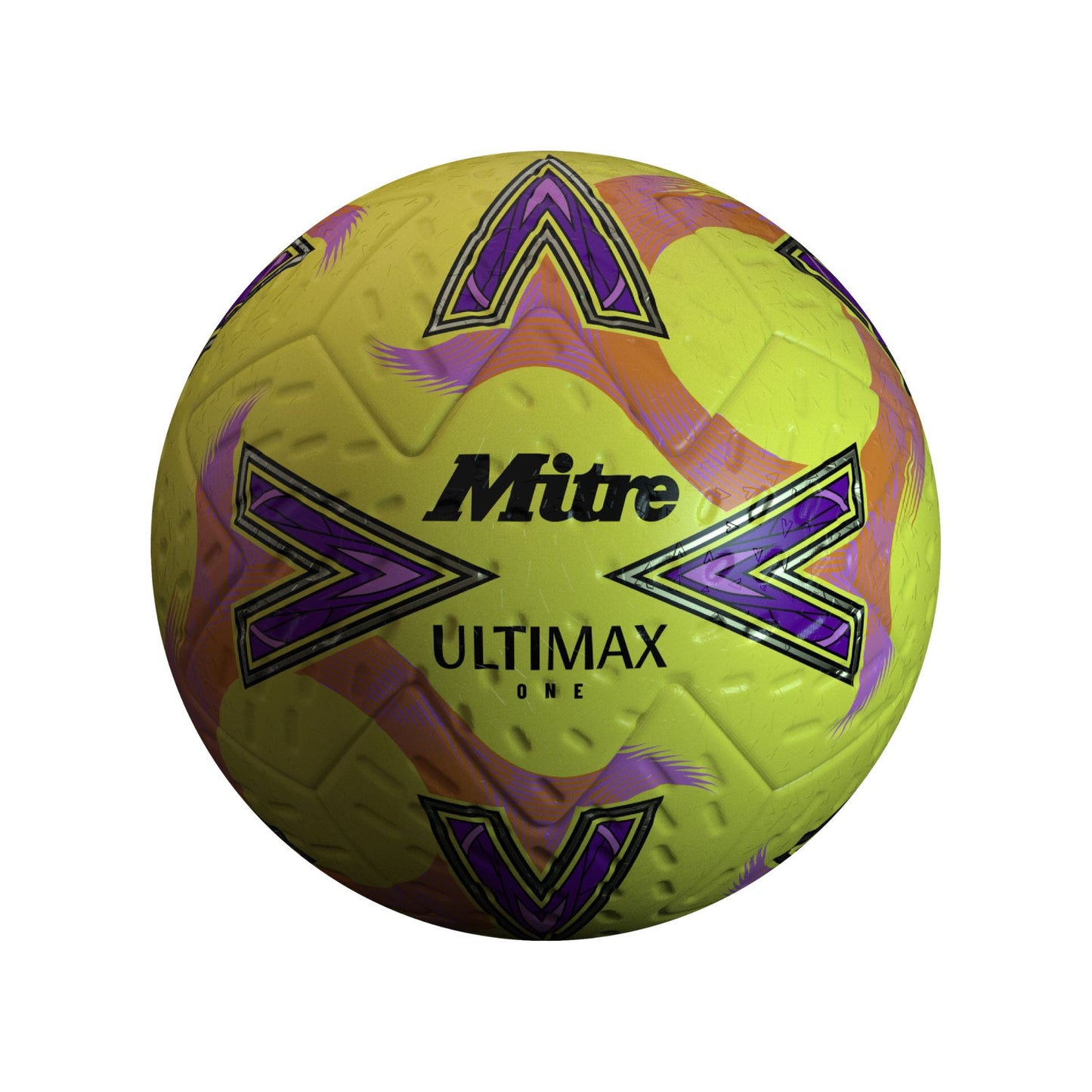 Mitre Ultimax One football for soccer, spherical sports ball with black and white panels, designed for outdoor play and training.