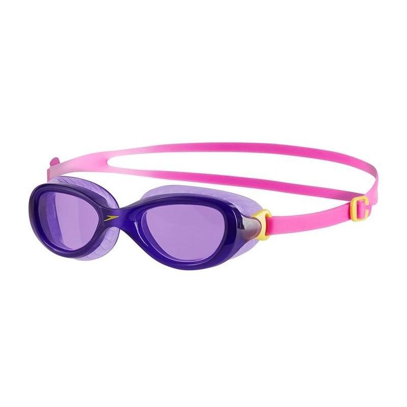 Speedo Junior Futura Classic goggles with clear lenses and adjustable strap for kids' swimming.