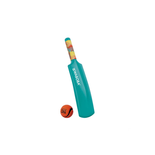 Waboba Mini Cricket Bat and ZAG Ball set for outdoor play, featuring a small cricket bat and colorful ball for fun cricket games