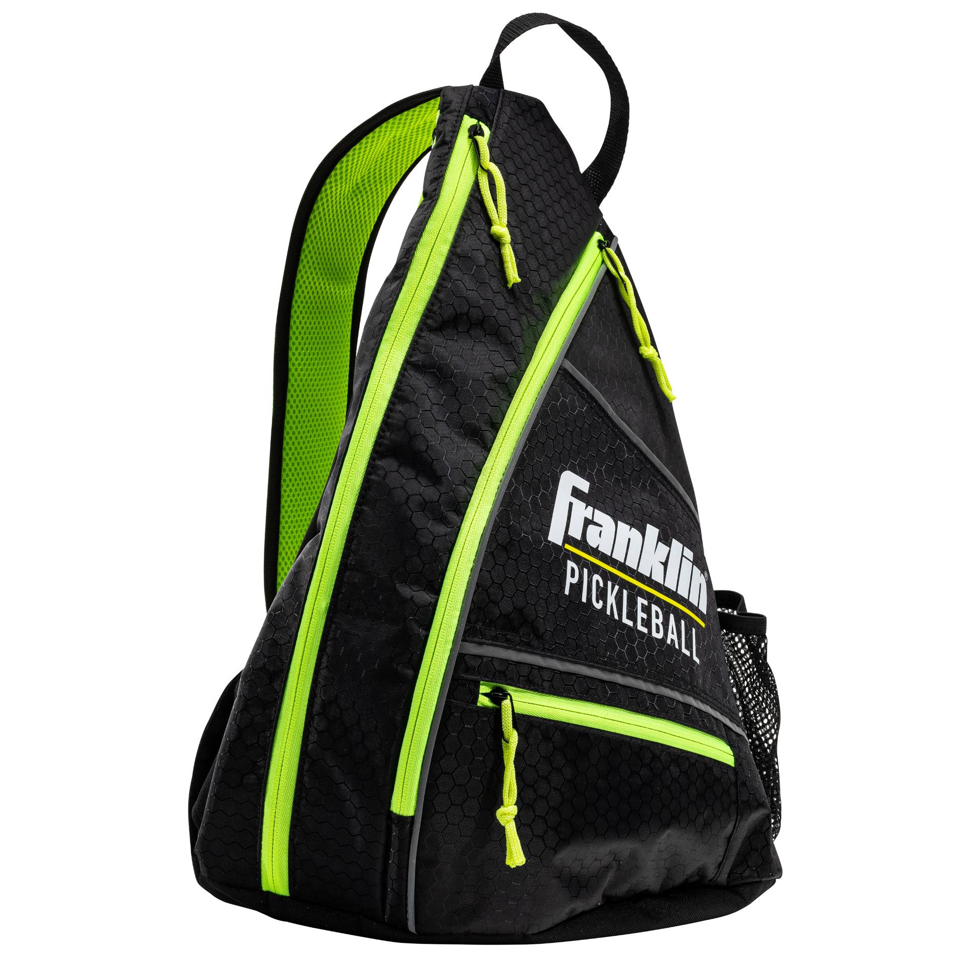 Franklin pickleball sling bag with multiple compartments for storing pickleball paddles and accessories, sporty and practical design.
