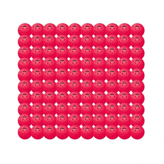 Set of 100 Franklin Outdoor X-40 Pickleball paddles for outdoor pickleball games, featuring durable design and official size.