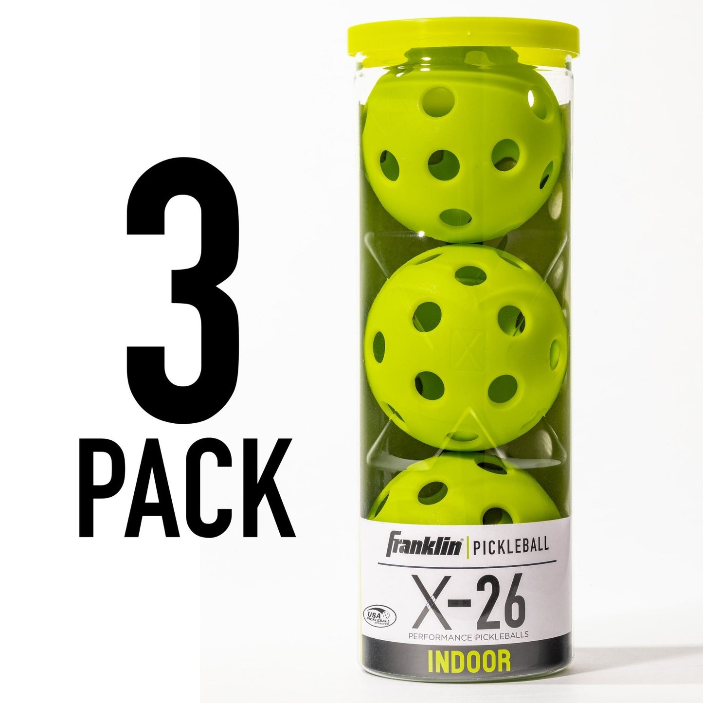 Franklin X-26 Indoor Pickleball Balls (3-Pack)