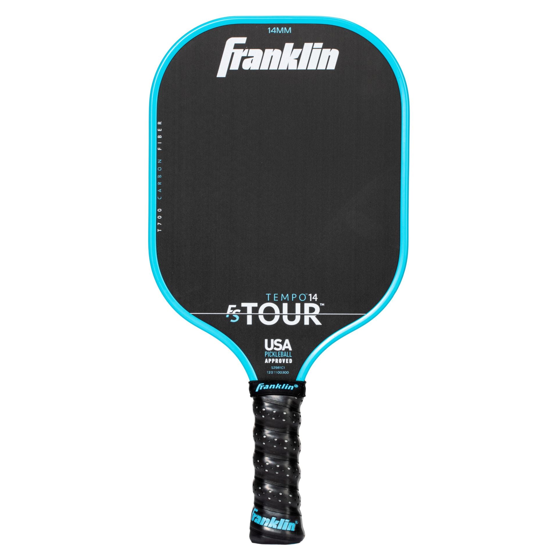 Franklin FS Tour Tempo Pickleball Paddle with black and yellow design, sporting goods paddle for pickleball games