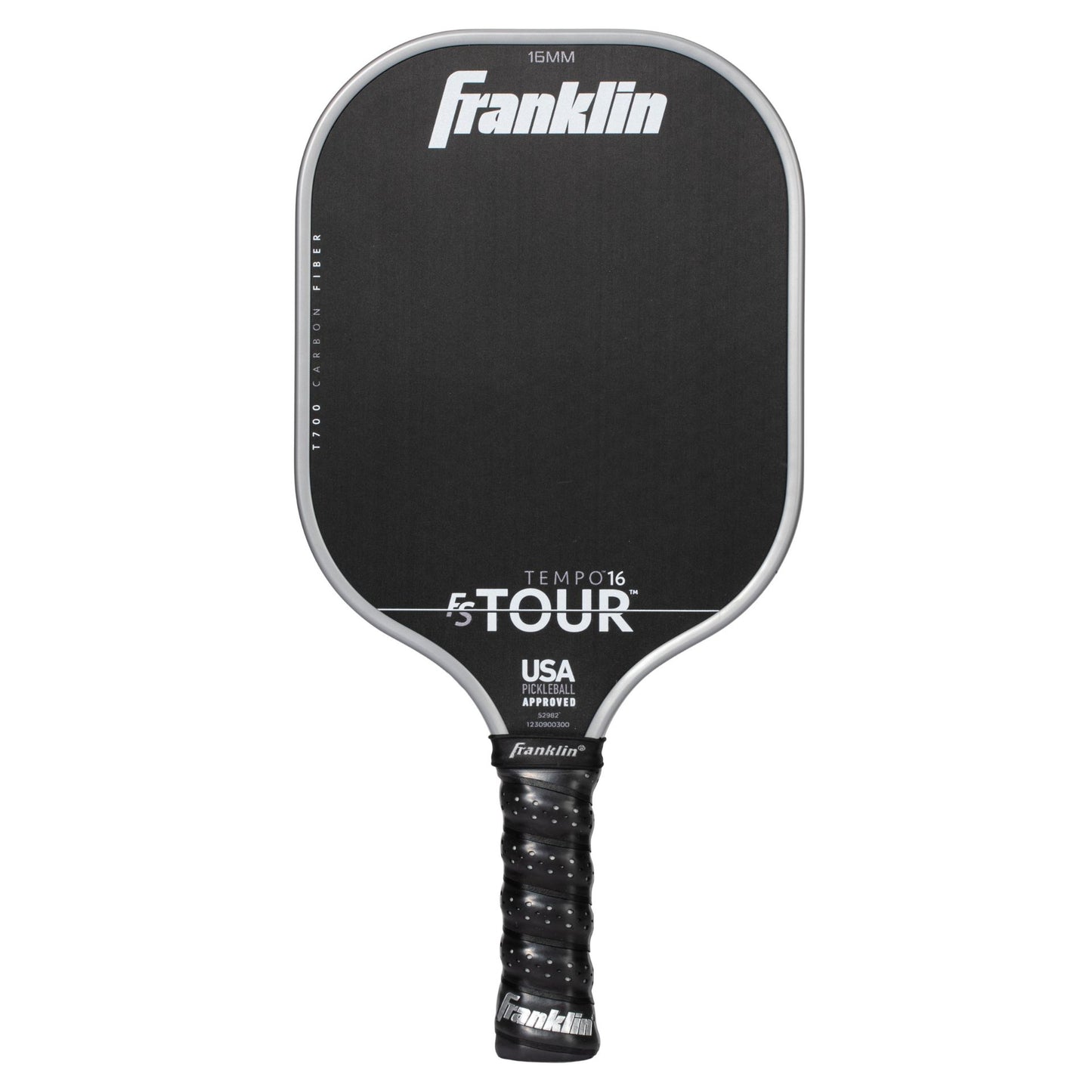 Franklin FS Tour Tempo Pickleball Paddle with blue handle and face, sporty design, ideal for pickleball players.