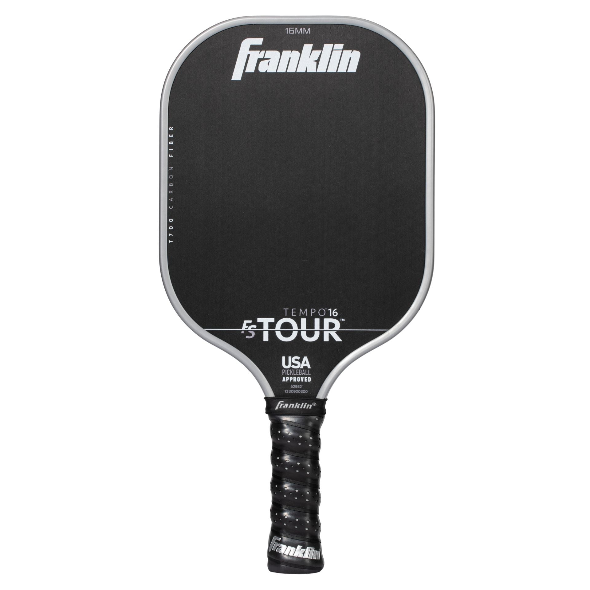 Franklin FS Tour Tempo Pickleball Paddle with blue handle and face, sporty design, ideal for pickleball players.