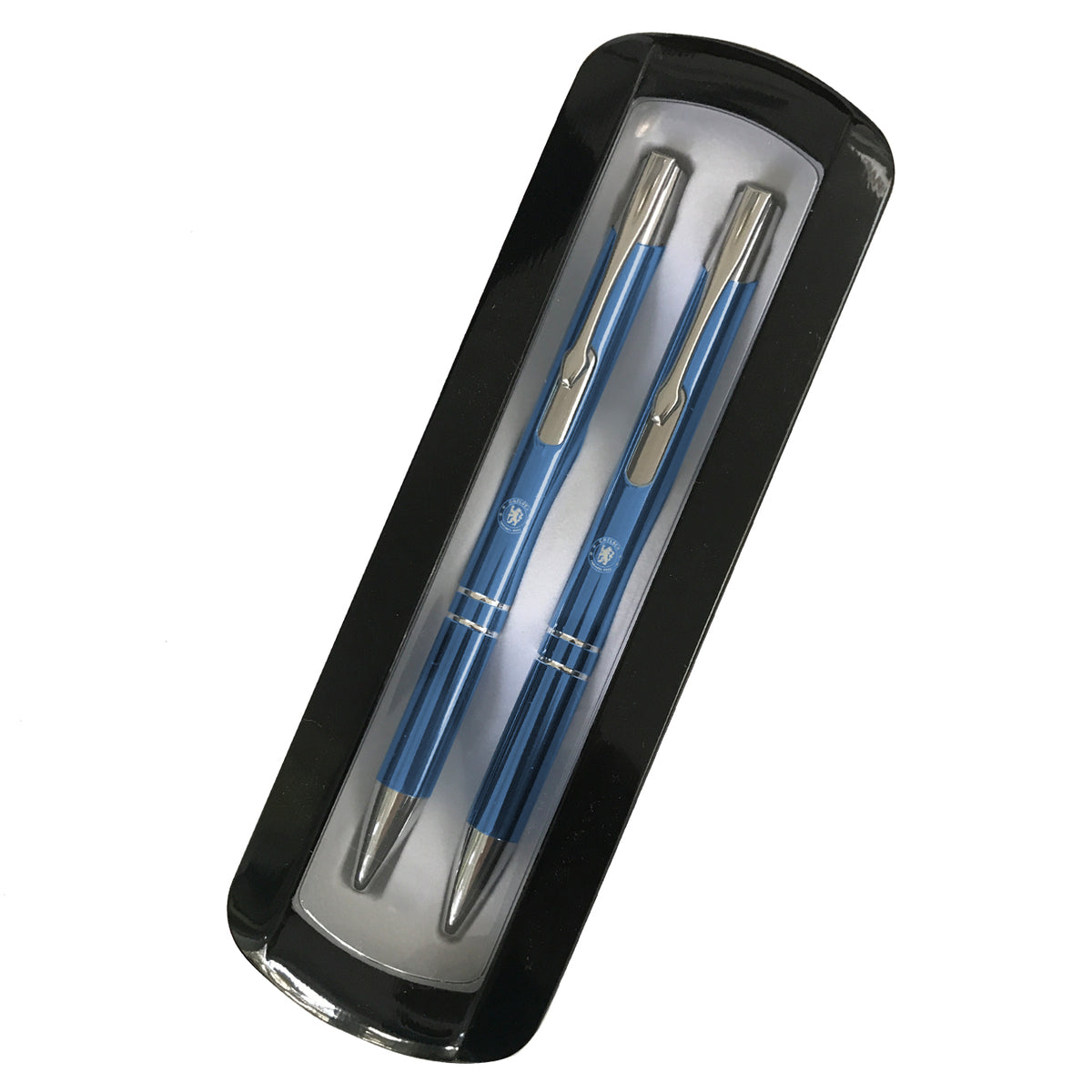 Team Merchandise FC pen and pencil set featuring team logo, ideal for sporting goods and fan accessories.