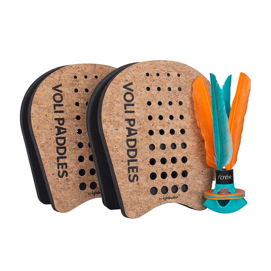 Waboba Voli Racket Set for beach volleyball with two rackets and a ball, designed for outdoor sporting activities.