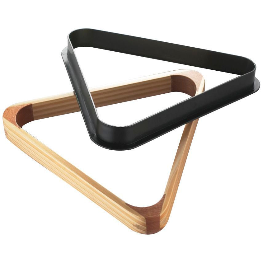 PowerGlide plastic triangle for pool and snooker, featuring a sturdy design with numbered spots for accurate ball positioning.