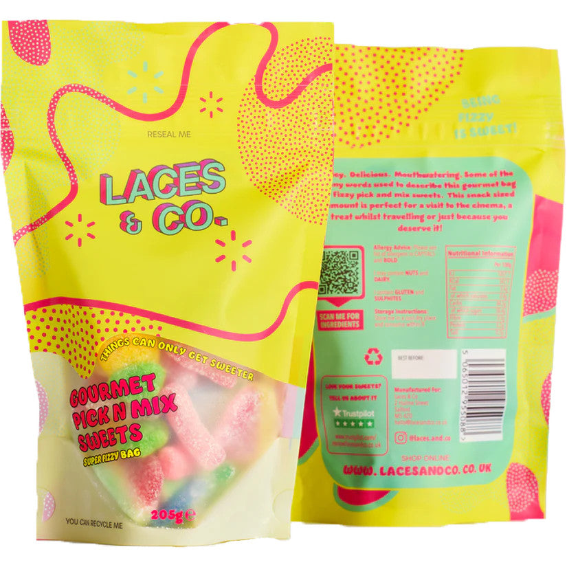 Super Fizzy Snack Sized Sweets Bag - 205g