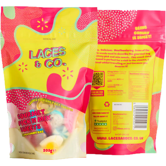 Super Gummy Snack Sized Sweets Bag - 205g