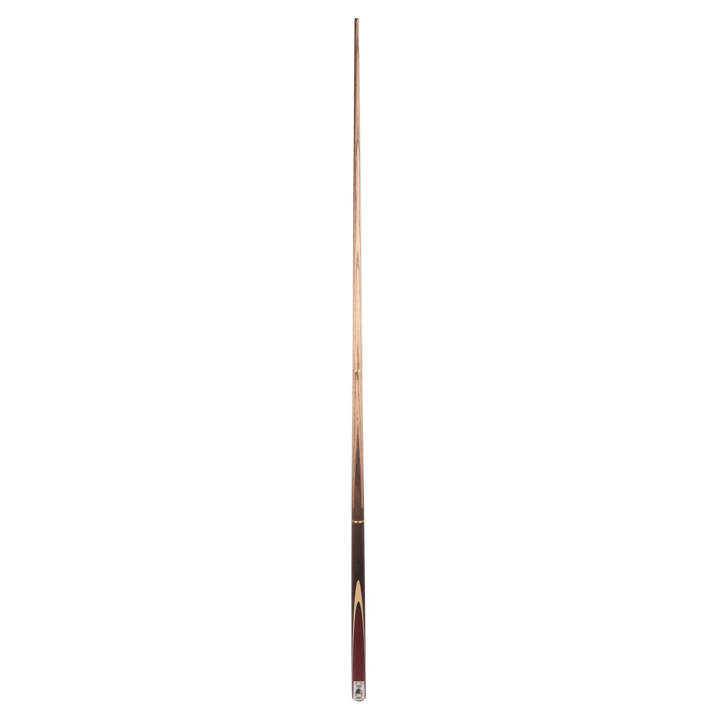 Powerglide Mentor English 3-piece pool cue with wooden finish and silver accents, suited for billiards and snooker games.