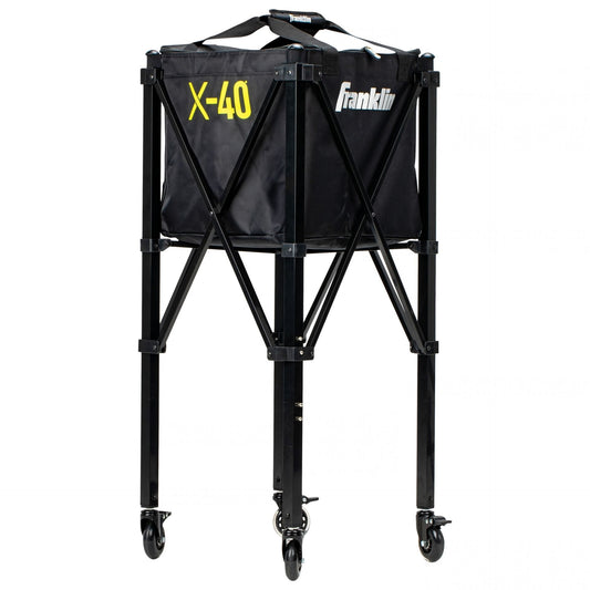 Franklin Pickleball Courtside Caddy for storing pickleball paddles and balls, ideal for outdoor pickleball games.