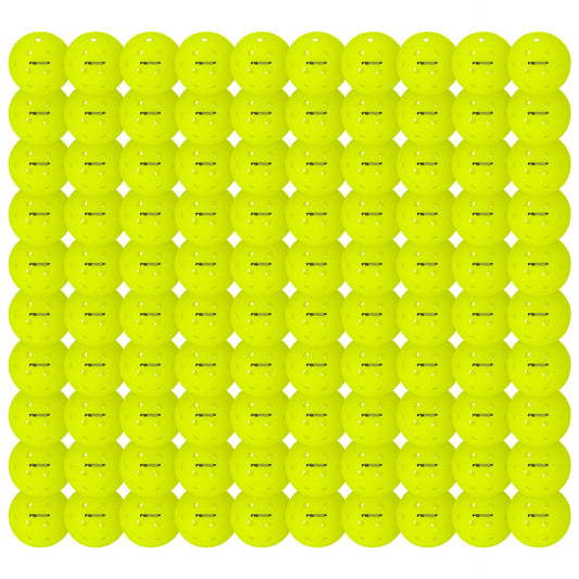 Set of 100 Franklin Indoor FS Pro Pickleball paddles for indoor pickleball games, sporting goods equipment for players.